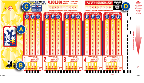 Pick 3 投注單圖像